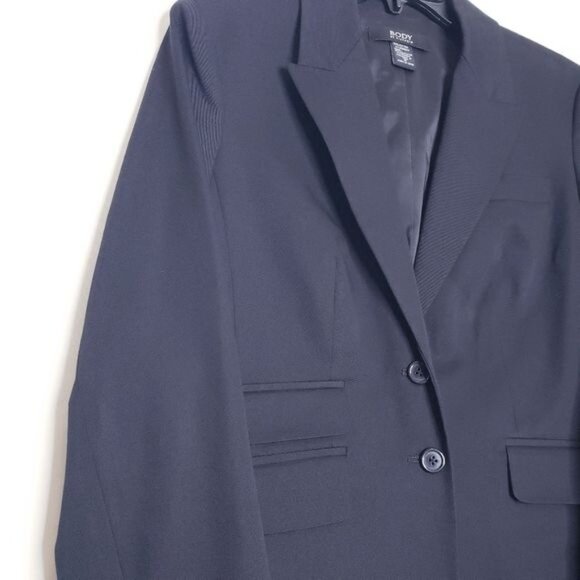 Victoria's Secret Body by Victoria Black Blazer Suit Jacket Women's Size 8 - Picture 2 of 7